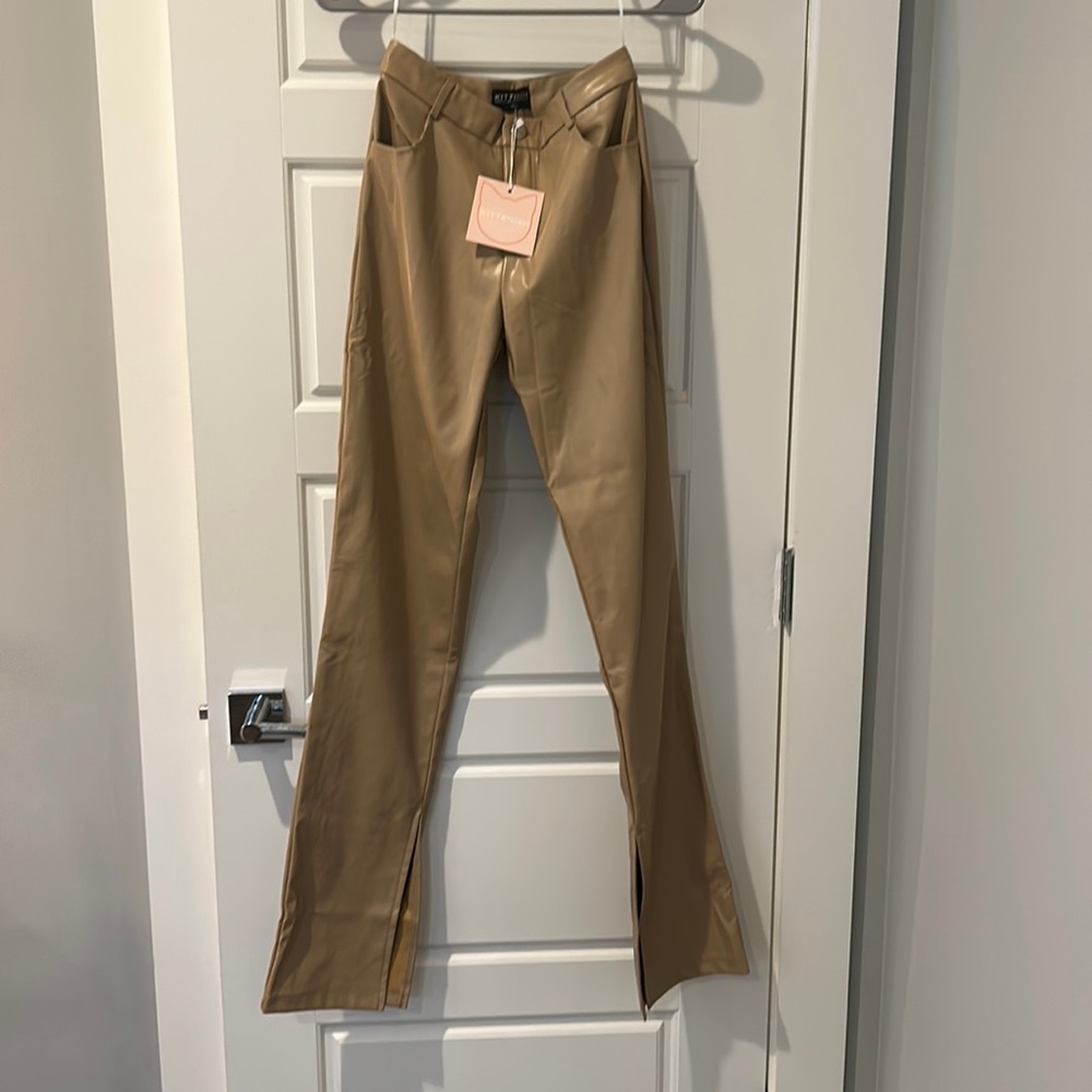 Kittenish Tan leather pants